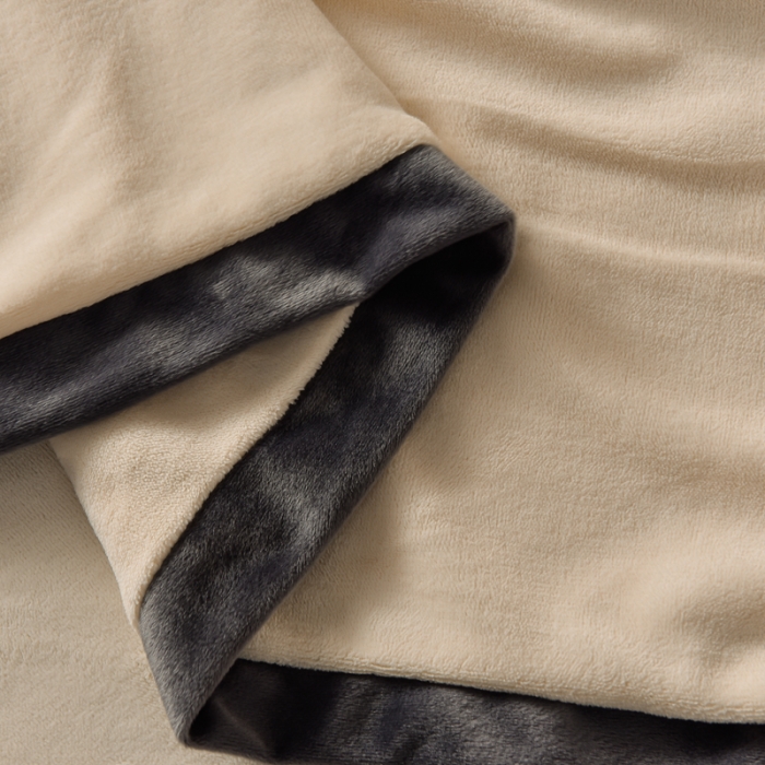 91家纺网 家纺一手货源 找家纺 简爱家纺2025款高克重牛奶绒拼角工艺四件套 H款-米黄