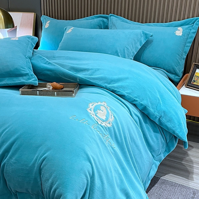 91家纺网 家纺一手货源 找家纺 （总）榻尚家居 2021新款柔暖绒四件套茱莉系列