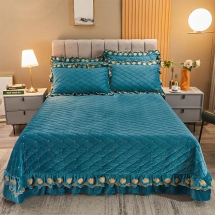 恒爱2021新款清新雅致系列床盖被套枕套 雅致清新-典雅蓝