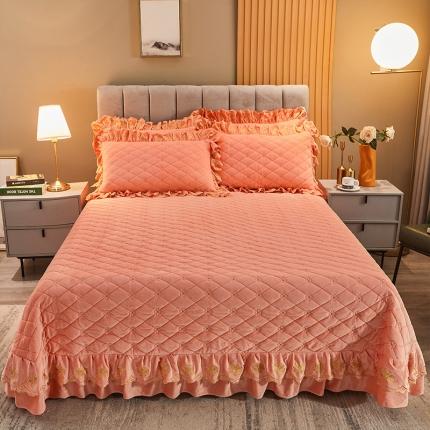 恒爱2021新款清新雅致系列床盖被套枕套 雅致清新-橘色