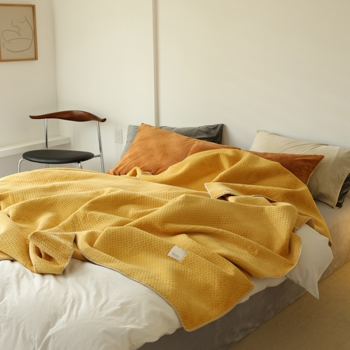 91家纺网 家纺一手货源 找家纺 （总）爆款 加厚牛奶绒夹棉毛毯夹棉毯 星星毯