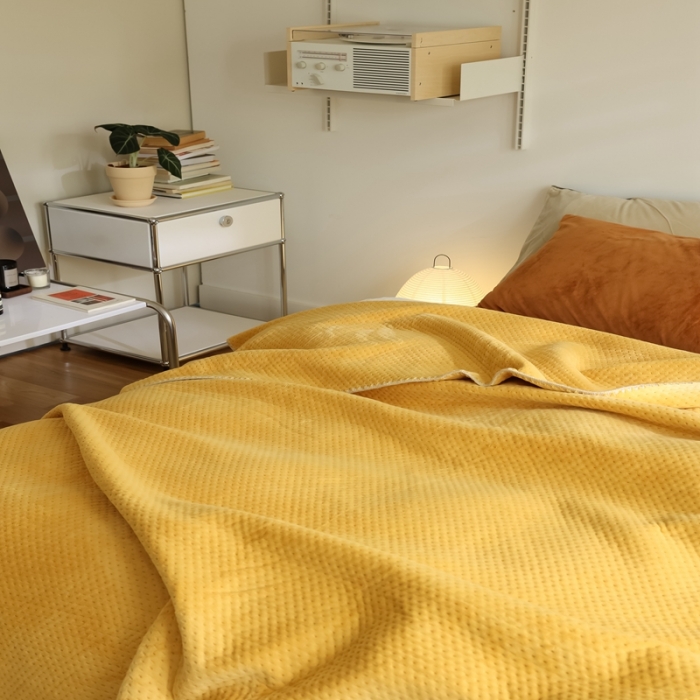 91家纺网 家纺一手货源 找家纺 （总）爆款 加厚牛奶绒夹棉毛毯夹棉毯 星星毯