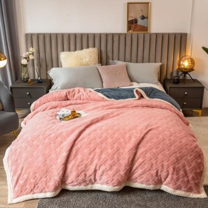 91家纺网 家纺一手货源 找家纺 （总）摩妮卡 2025新款加厚立体提花双面绒毛毯