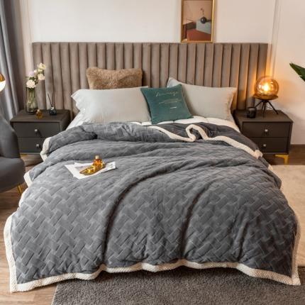 91家纺网 家纺一手货源 找家纺 （总）摩妮卡 2025新款加厚立体提花双面绒毛毯