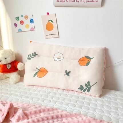希诺2021新款豆豆枕儿童枕枕头枕芯幼儿园学生低矮枕护颈枕 小橙子30*50cm