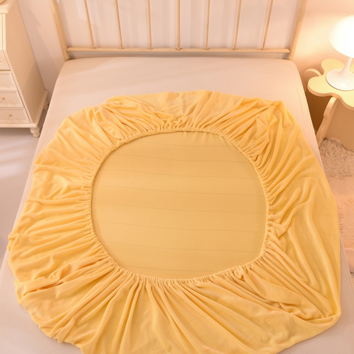 91家纺网 家纺一手货源 找家纺 2021 梦之岛 新款牛奶绒毛巾绣四件套 小雏菊-黄