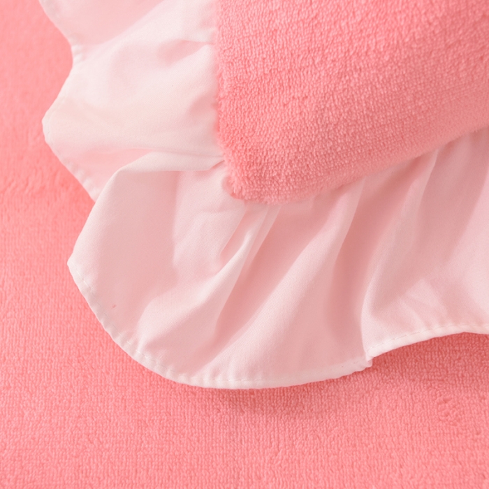 91家纺网 家纺一手货源 找家纺 2021 梦之岛 新款牛奶绒毛巾绣四件套 小雏菊-粉