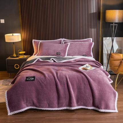 91家纺网 家纺一手货源 找家纺 （总）宅部落2022法莱绒牛奶绒毯三层夹棉毯多功能毛毯绗缝毯