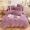 91家纺网 家纺一手货源 找家纺 绒兔兔 2021秋冬牛奶绒毛巾绣韩版床裙床单四件套 晚安-浅紫