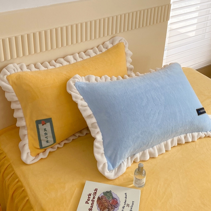 91家纺网 家纺一手货源 找家纺 金爱家2021新款牛奶绒230g糖果色四件套 糖果色-风信紫