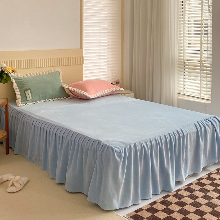 91家纺网 家纺一手货源 找家纺 金爱家2021新款牛奶绒230g糖果色四件套糖果色-美人蕉橙