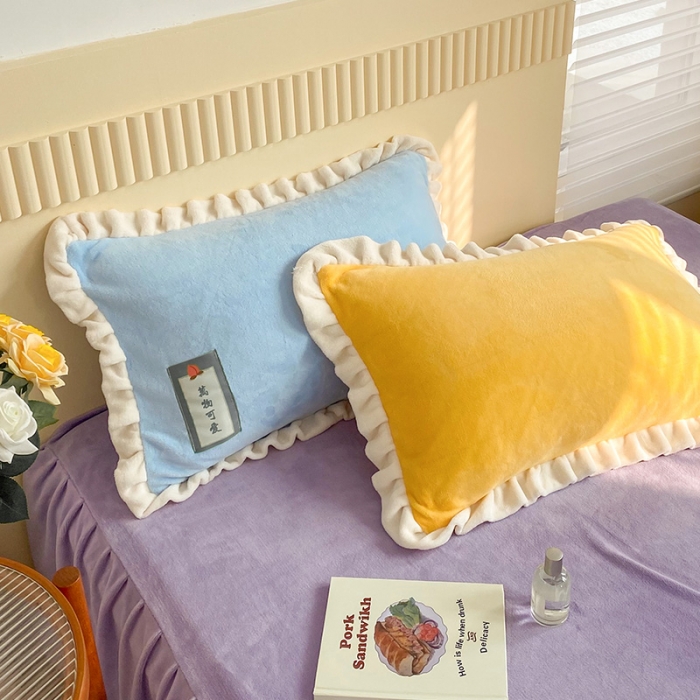 91家纺网 家纺一手货源 找家纺 金爱家2021新款牛奶绒230g糖果色四件套 糖果色-清水蓝