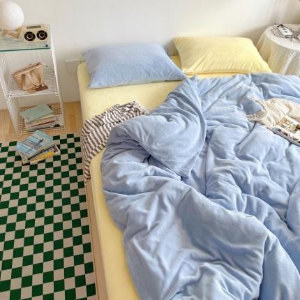 91家纺网 家纺一手货源 找家纺 （总）六巷胡同2021新款混搭系ins牛奶绒四件套