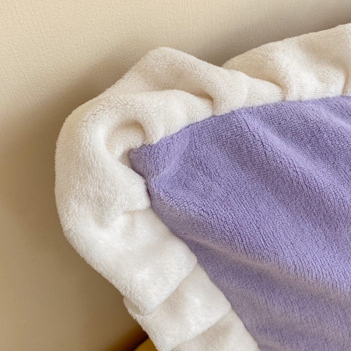 91家纺网 家纺一手货源 找家纺 金爱家 2021新款牛奶绒230g糖果色单枕套一对 糖果色-风信紫