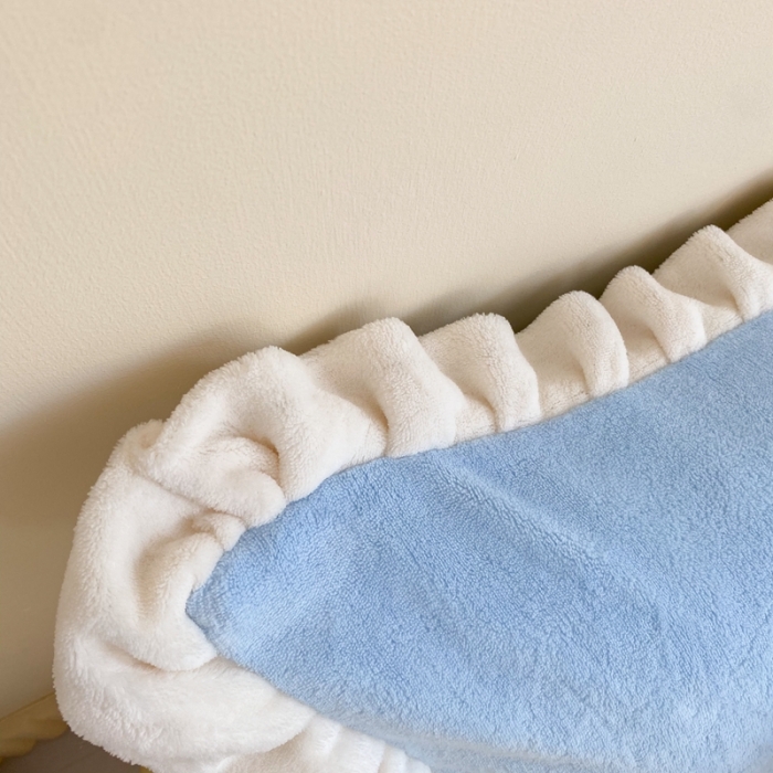 91家纺网 家纺一手货源 找家纺 金爱家 2021新款牛奶绒230g糖果色单枕套一对 糖果色-清水蓝