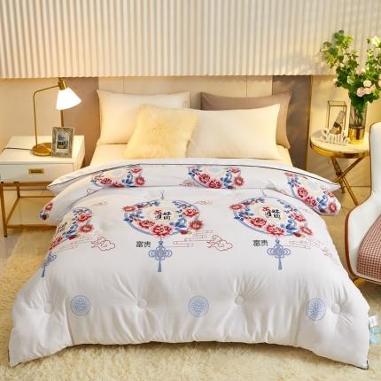 澳洲羽2024新网红直播国潮风大豆被子被芯春秋被冬被花好月圆