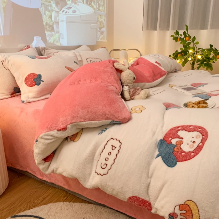 91家纺网 家纺一手货源 找家纺 （总）慕尚 2022新款5D雪花绒单品被套