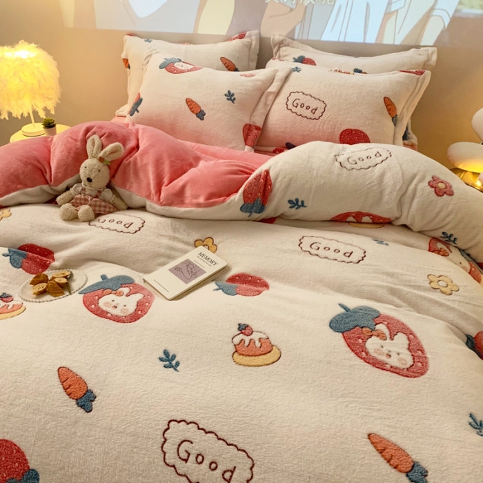 91家纺网 家纺一手货源 找家纺 （总）慕尚 2022新款5D雪花绒单品被套