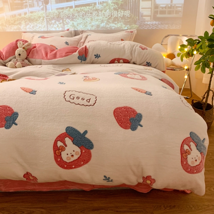 91家纺网 家纺一手货源 找家纺 （总）慕尚 2022新款5D雪花绒单品被套