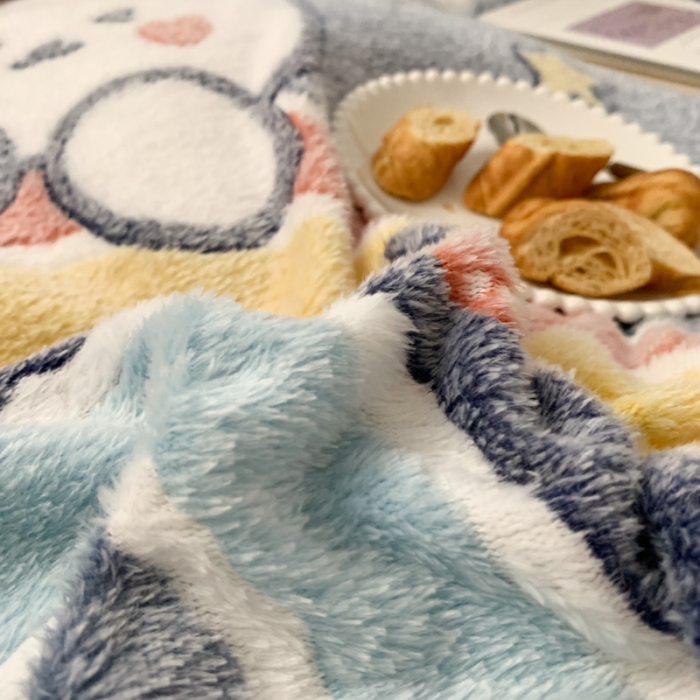 91家纺网 家纺一手货源 找家纺 慕尚 2022新款5D雪花绒单品被套 幸运小熊