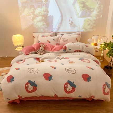 91家纺网 家纺一手货源 找家纺 （总）慕尚 2022新款5D雪花绒四件套