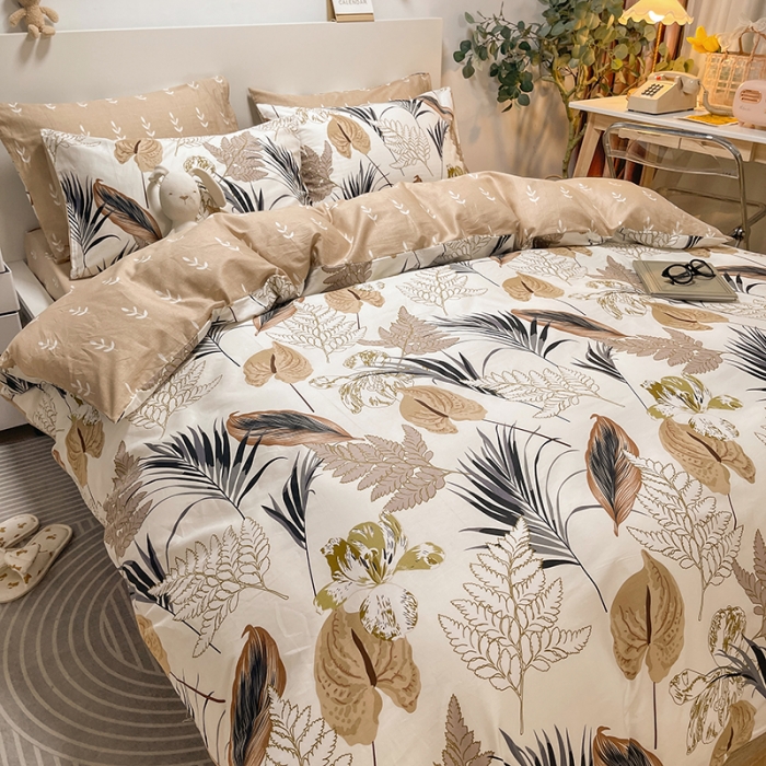 91家纺网 家纺一手货源 找家纺 芊寻家居 2024年新款全棉印花13372四件套秋硕