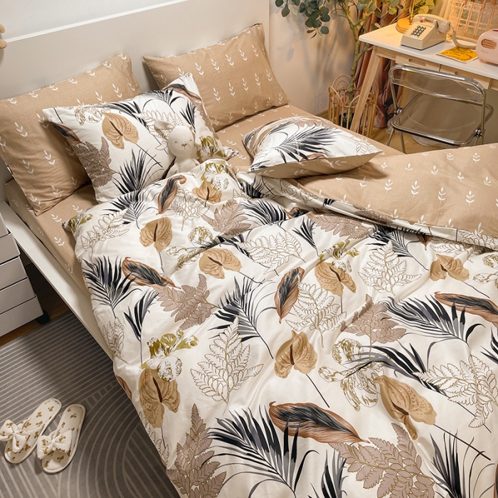 91家纺网 家纺一手货源 找家纺 芊寻家居 2024年新款全棉印花13372四件套秋硕