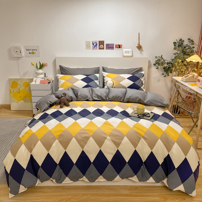 91家纺网 家纺一手货源 找家纺 芊寻家居 2024年新款全棉印花13372四件套悉尼