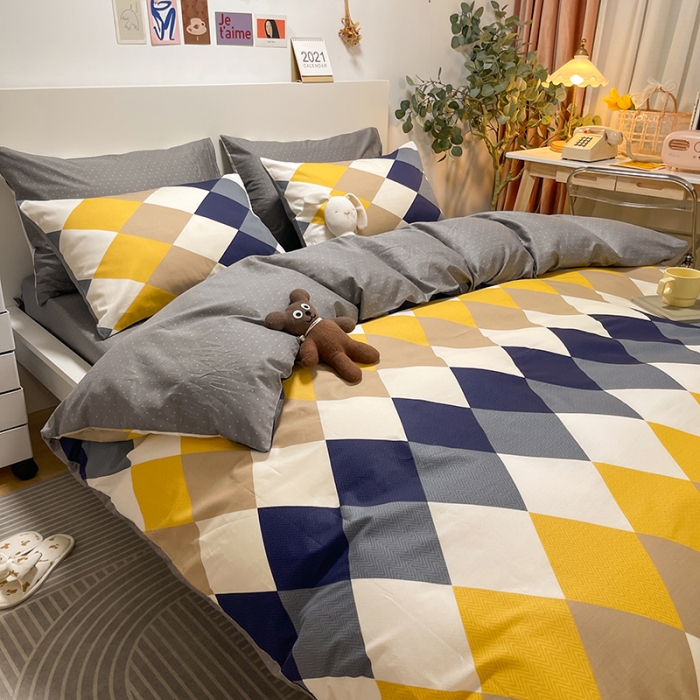 91家纺网 家纺一手货源 找家纺 芊寻家居 2024年新款全棉印花13372四件套悉尼