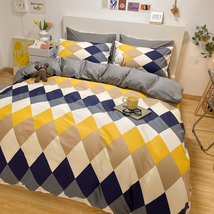 91家纺网 家纺一手货源 找家纺 芊寻家居 2024年新款全棉印花13372四件套悉尼