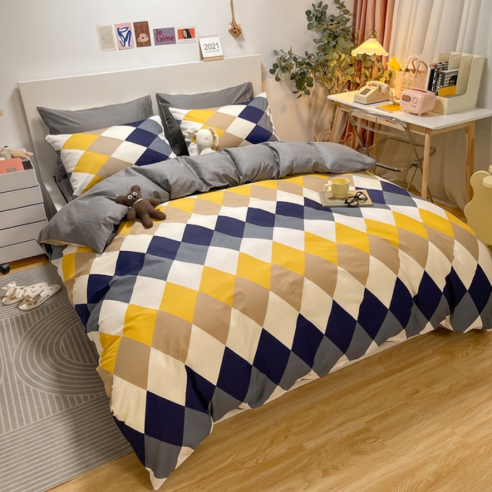 91家纺网 家纺一手货源 找家纺 芊寻家居 2024年新款全棉印花13372四件套悉尼