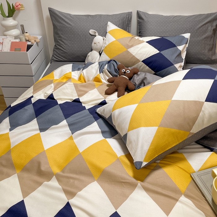 91家纺网 家纺一手货源 找家纺 芊寻家居 2024年新款全棉印花13372四件套悉尼