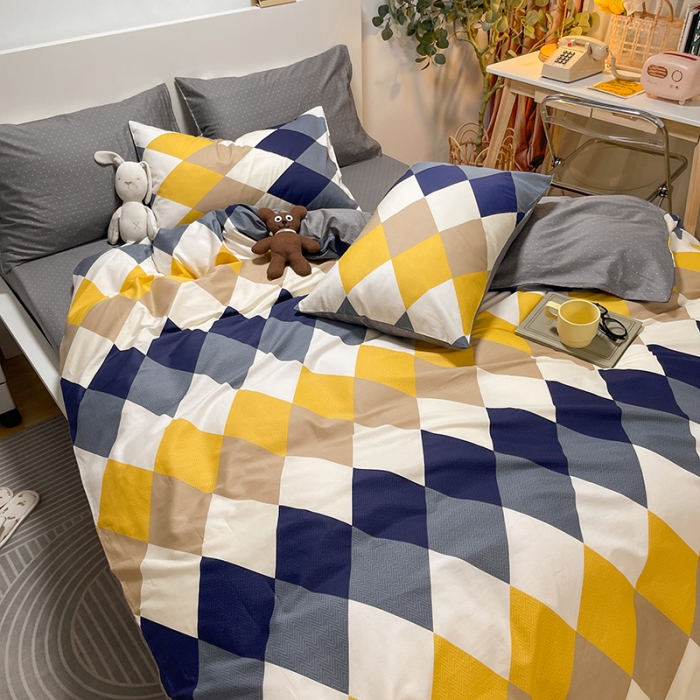 91家纺网 家纺一手货源 找家纺 芊寻家居 2024年新款全棉印花13372四件套悉尼