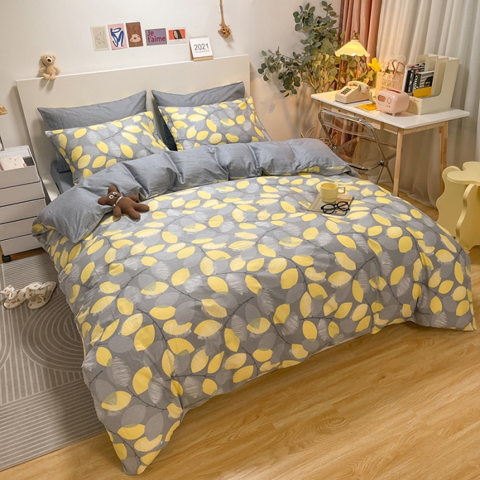 91家纺网 家纺一手货源 找家纺 芊寻家居 2024年新款全棉印花13372四件套夏恋