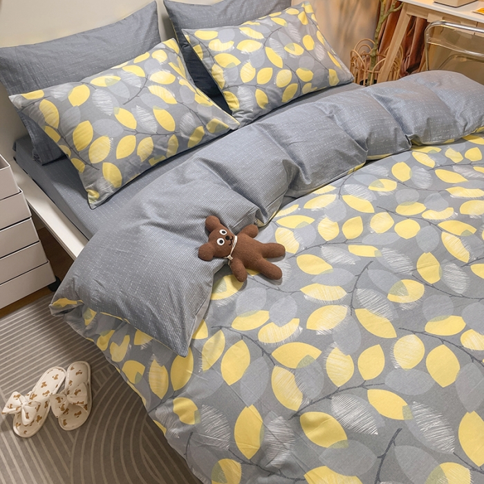 91家纺网 家纺一手货源 找家纺 芊寻家居 2024年新款全棉印花13372四件套夏恋