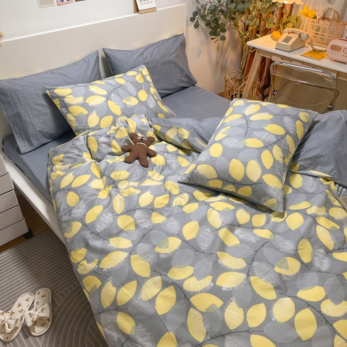 91家纺网 家纺一手货源 找家纺 芊寻家居 2024年新款全棉印花13372四件套夏恋