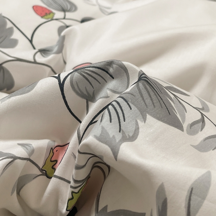 91家纺网 家纺一手货源 找家纺 芊寻家居 2024新款全棉印花13372单被套 画莓