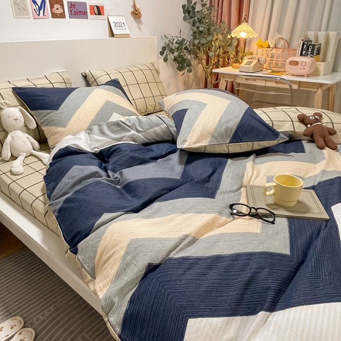 91家纺网 家纺一手货源 找家纺 芊寻家居 2024新款全棉印花13372单被套 交响曲