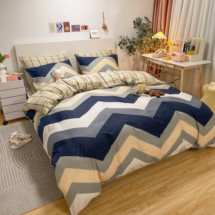 91家纺网 家纺一手货源 找家纺 芊寻家居 2024新款全棉印花13372单被套 交响曲