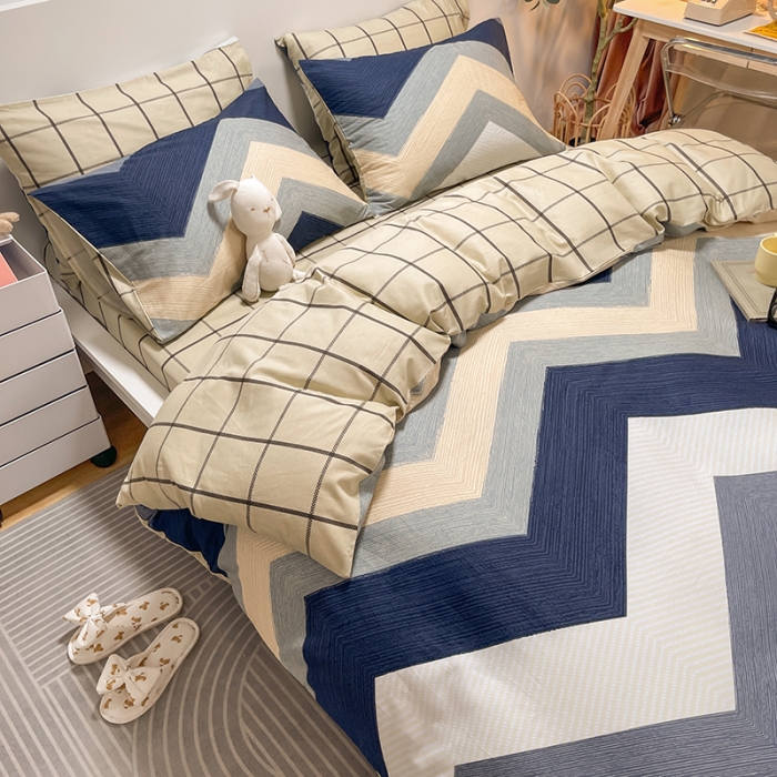 91家纺网 家纺一手货源 找家纺 芊寻家居 2024新款全棉印花13372单被套 交响曲