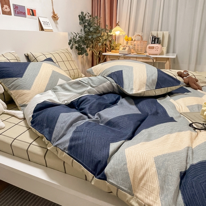 91家纺网 家纺一手货源 找家纺 芊寻家居 2024新款全棉印花13372单被套 交响曲