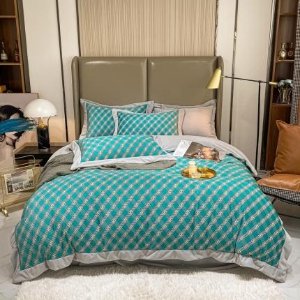 91家纺网 家纺一手货源 找家纺 （总）米奈 2021新款高克重婴儿绒印花四件套