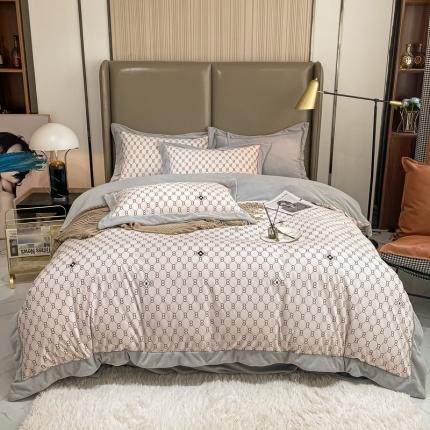 91家纺网 家纺一手货源 找家纺 （总）米奈 2021新款高克重婴儿绒印花四件套