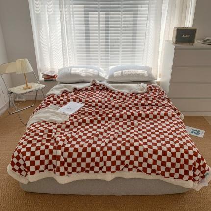 91家纺网 家纺一手货源 找家纺 （总）网客家纺 2024新款棋盘格多功能毯