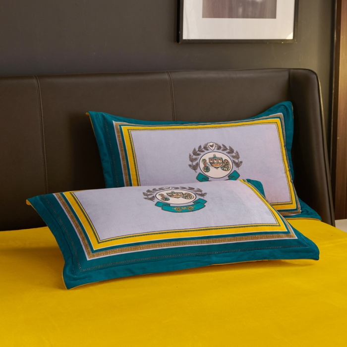 91家纺网 家纺一手货源 找家纺 ds生活馆2021新款奢系列数码印花水晶绒牛奶绒四件套 恋曲