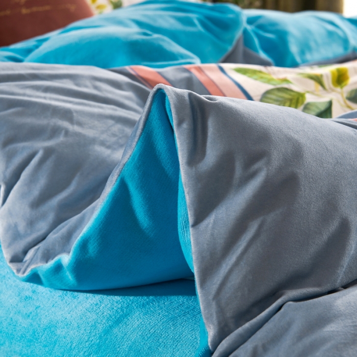 91家纺网 家纺一手货源 找家纺 ds生活馆2021新款奢系列数码印花水晶绒牛奶绒四件套 清香幽梦