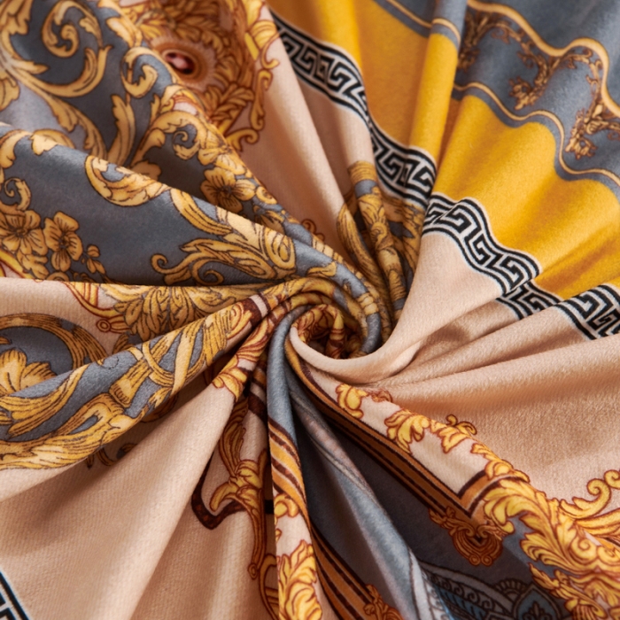 91家纺网 家纺一手货源 找家纺 ds生活馆2021新款奢系列数码印花水晶绒牛奶绒四件套 盛世王朝