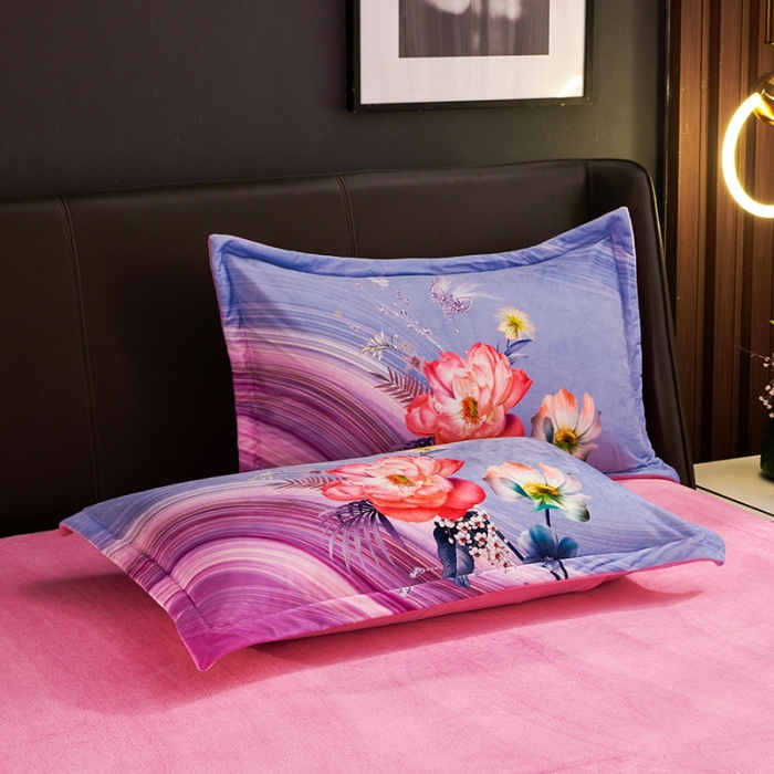 91家纺网 家纺一手货源 找家纺 ds生活馆2021新款奢系列数码印花水晶绒牛奶绒四件套 云海之上