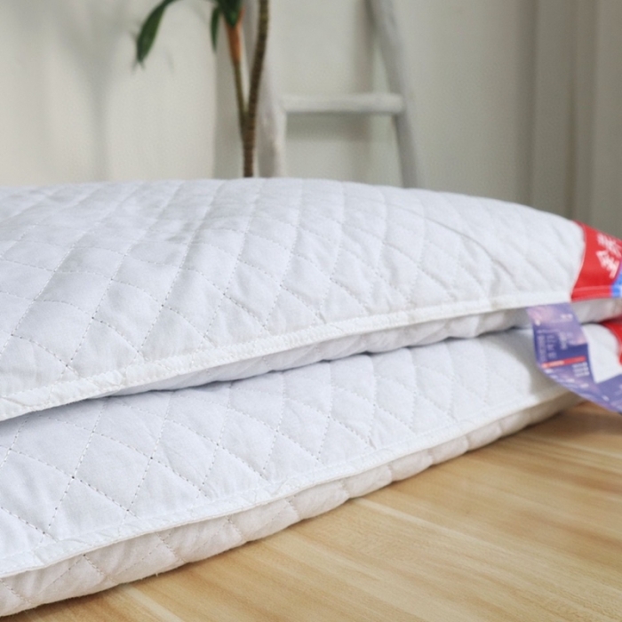 91家纺网 家纺一手货源 找家纺 伟邦2020新款60全棉贡缎全荞麦枕芯一个