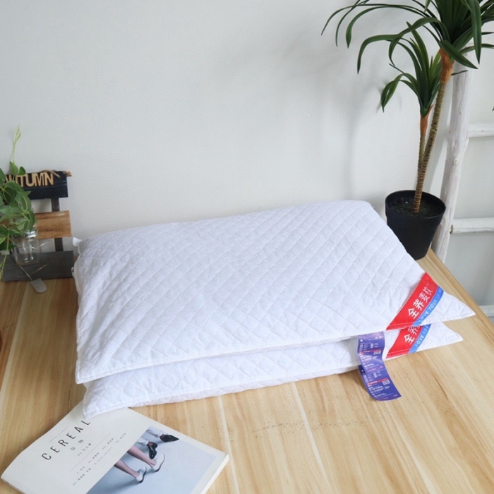 91家纺网 家纺一手货源 找家纺 伟邦2020新款60全棉贡缎全荞麦枕芯一个